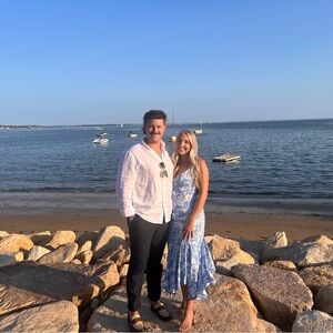 Floral Blue and White Women's Dress